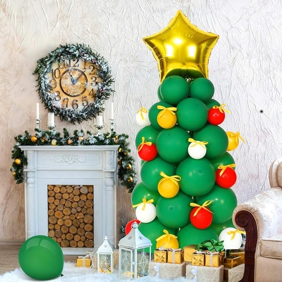 Skylety 142 Pieces #Christmas #Balloon #Garland #Arch Kit Christmas Tree Balloon - Picture 3 of 7